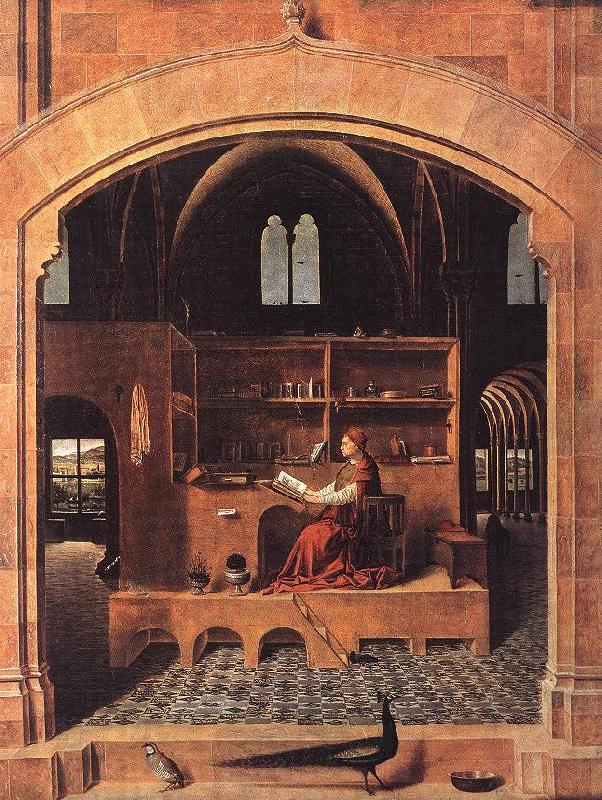 Antonello da Messina St Jerome in his Study China oil painting art